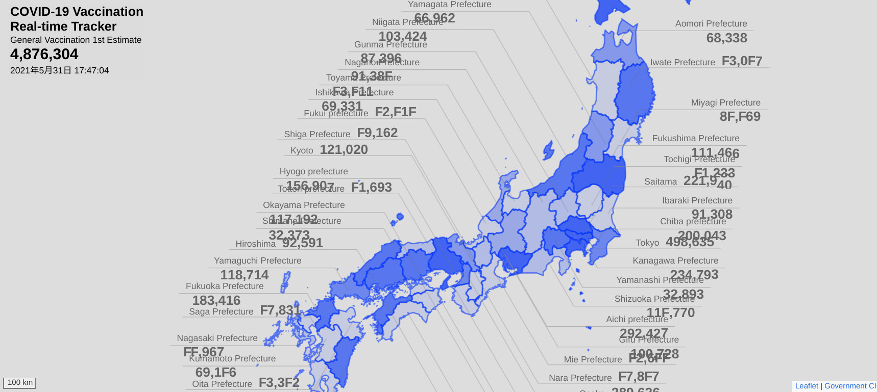 Japan Vaccination Tracker