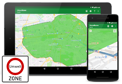 Screenshot Umweltzone Android app