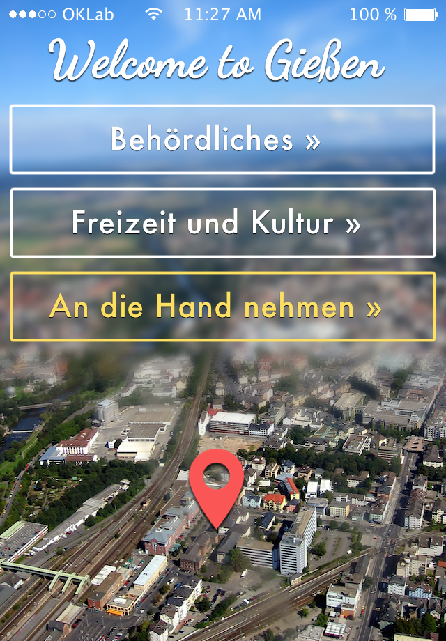 Screenshot Newcomer in der Region Mittelhessen