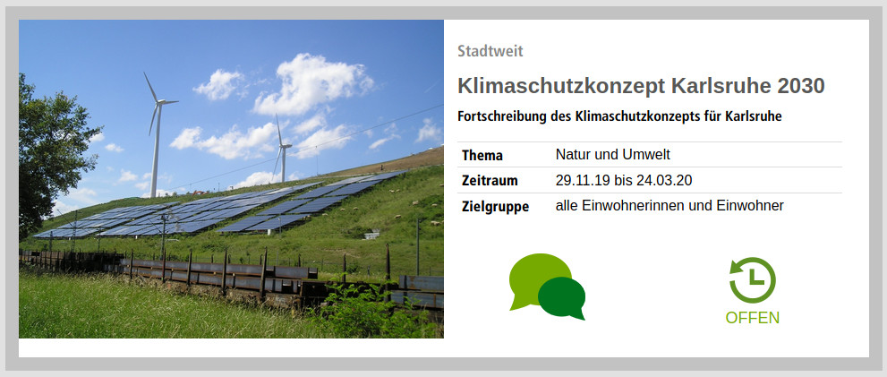 Screenshot Klimakonzept Karlsruhe
