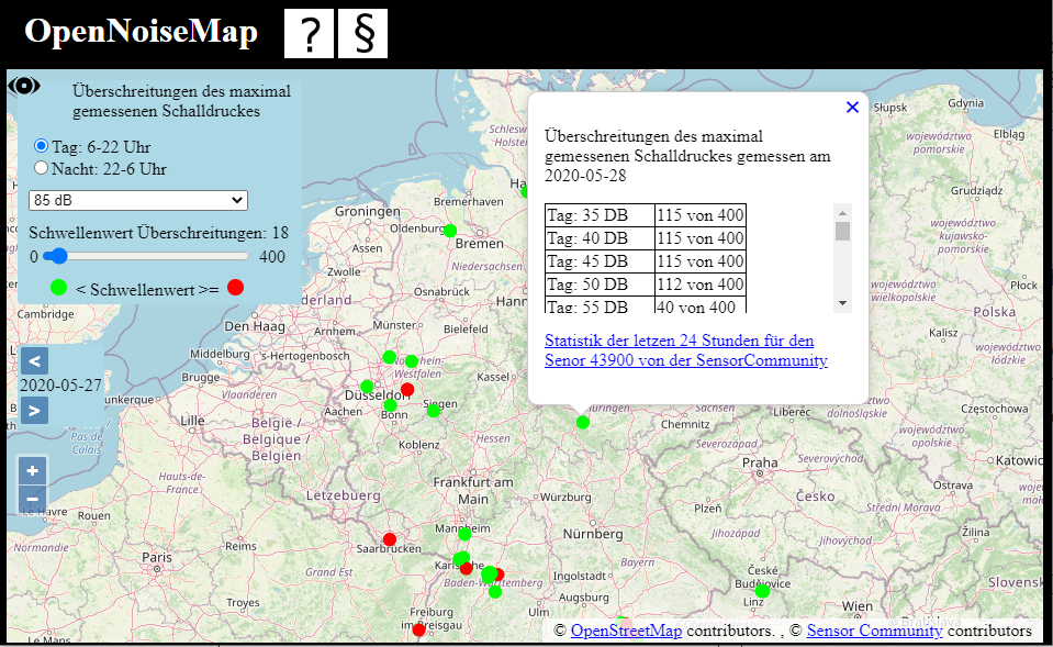 Screenshot OpenNoise Map
