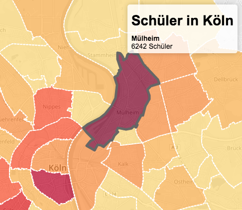 Screenshot Schulen in Köln